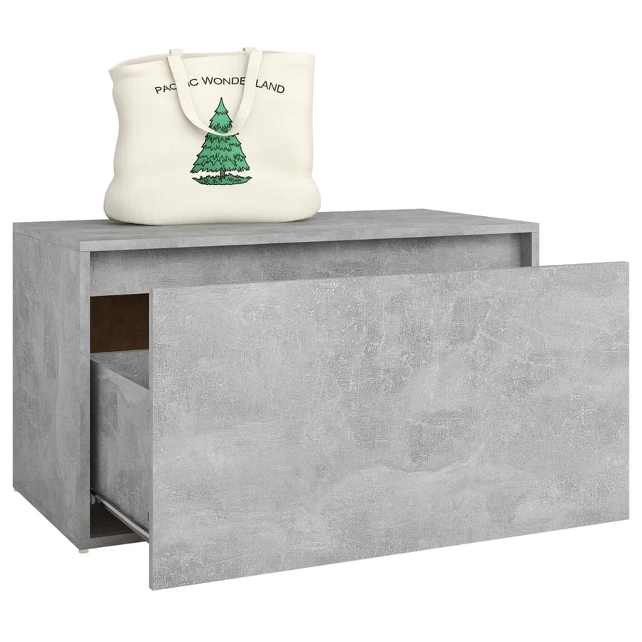 Halbank 80X40X45 Cm Spaanplaat Betongrijs