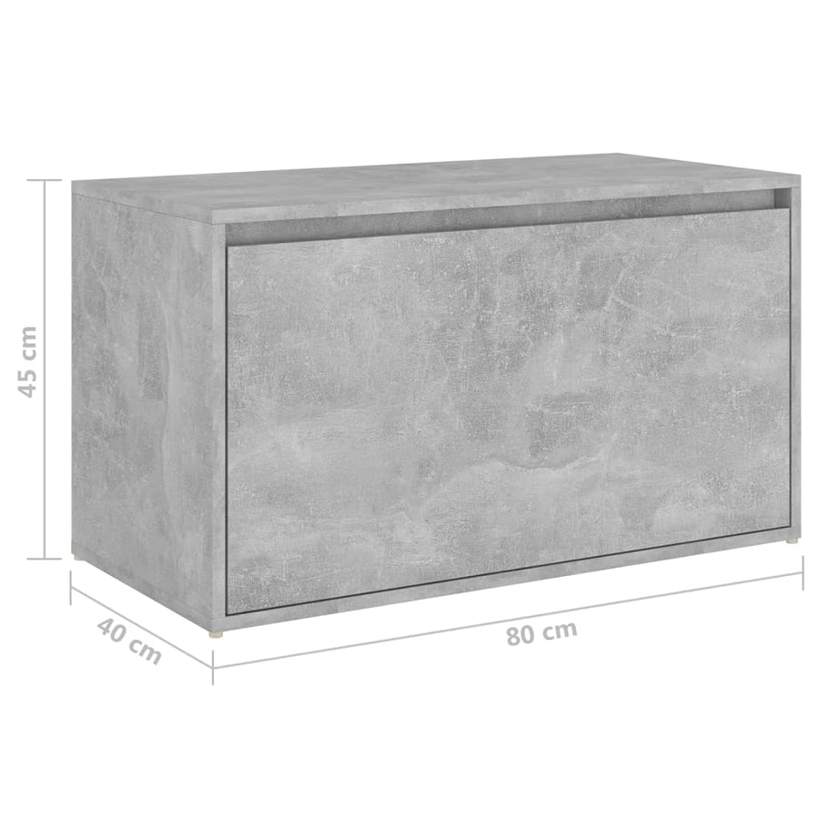 Halbank 80X40X45 Cm Spaanplaat Betongrijs