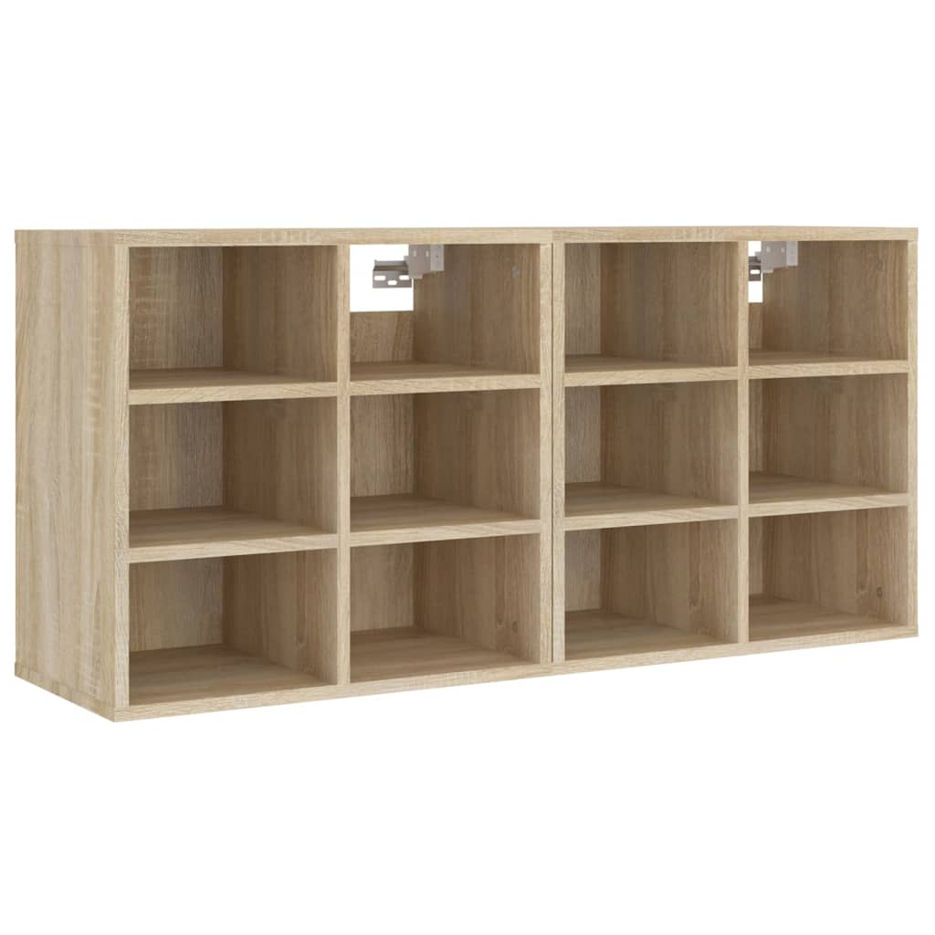 Schoenenkasten 2 St 52,5X30X50 Cm Sonoma Eikenkleurig