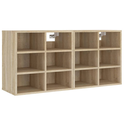 Schoenenkasten 2 St 52,5X30X50 Cm Sonoma Eikenkleurig
