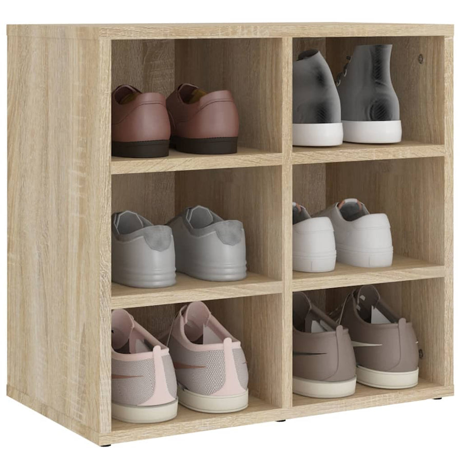 Schoenenkasten 2 St 52,5X30X50 Cm Sonoma Eikenkleurig