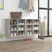 Schoenenkast 52,5x30x50 cm betongrijs 2 stuks