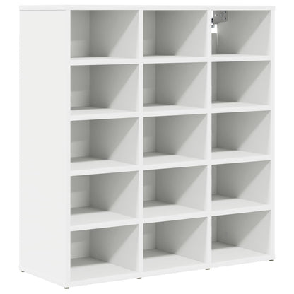 Schoenenkast met plank Wit 77,5 x 30 x 83,5 cm Bewerkt hout