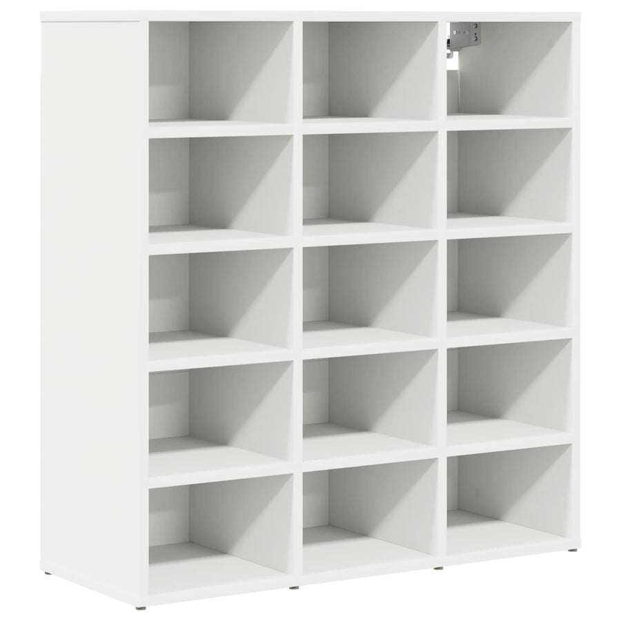 Schoenenkast met plank Wit 77,5 x 30 x 83,5 cm Bewerkt hout