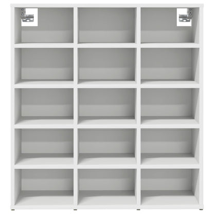 Schoenenkast met plank Wit 77,5 x 30 x 83,5 cm Bewerkt hout