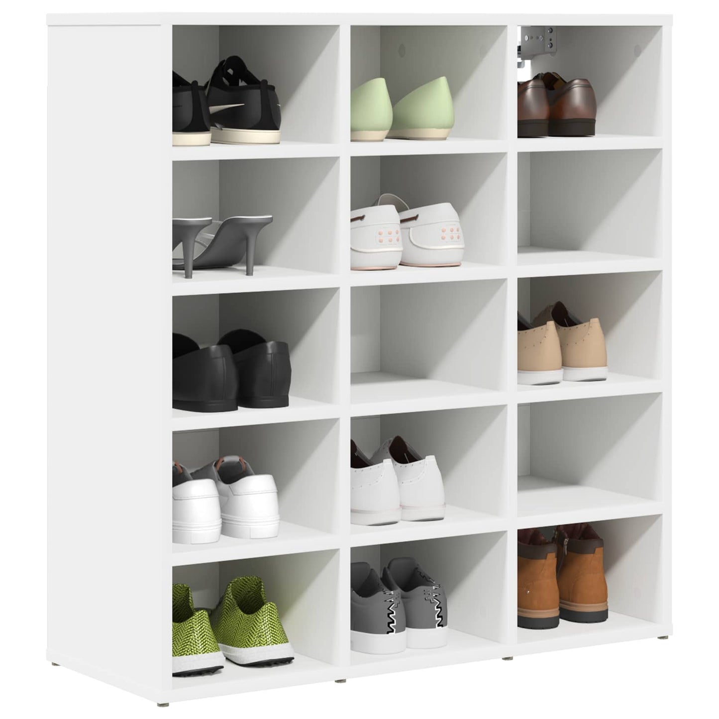 Schoenenkast met plank Wit 77,5 x 30 x 83,5 cm Bewerkt hout