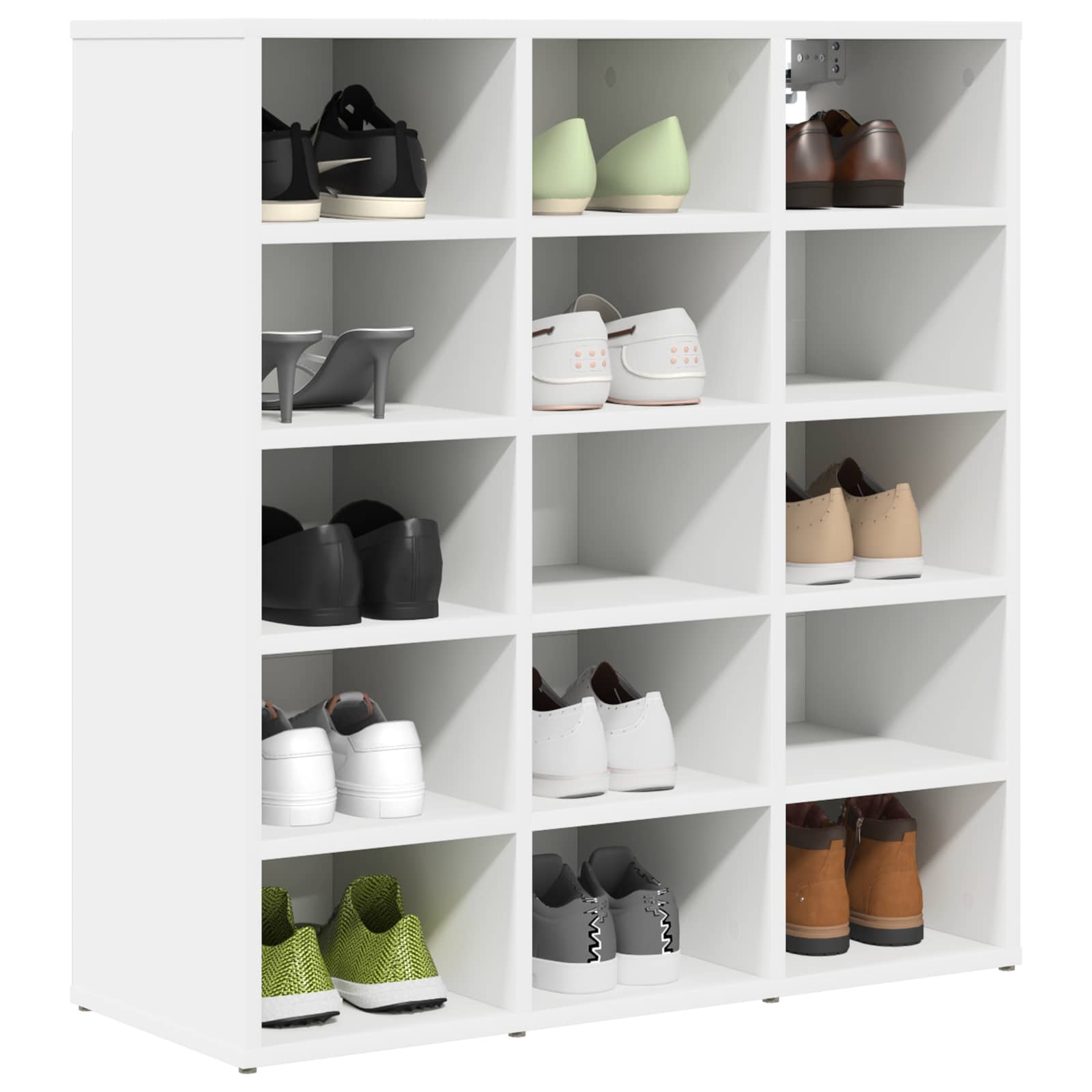 Schoenenkast met plank Wit 77,5 x 30 x 83,5 cm Bewerkt hout