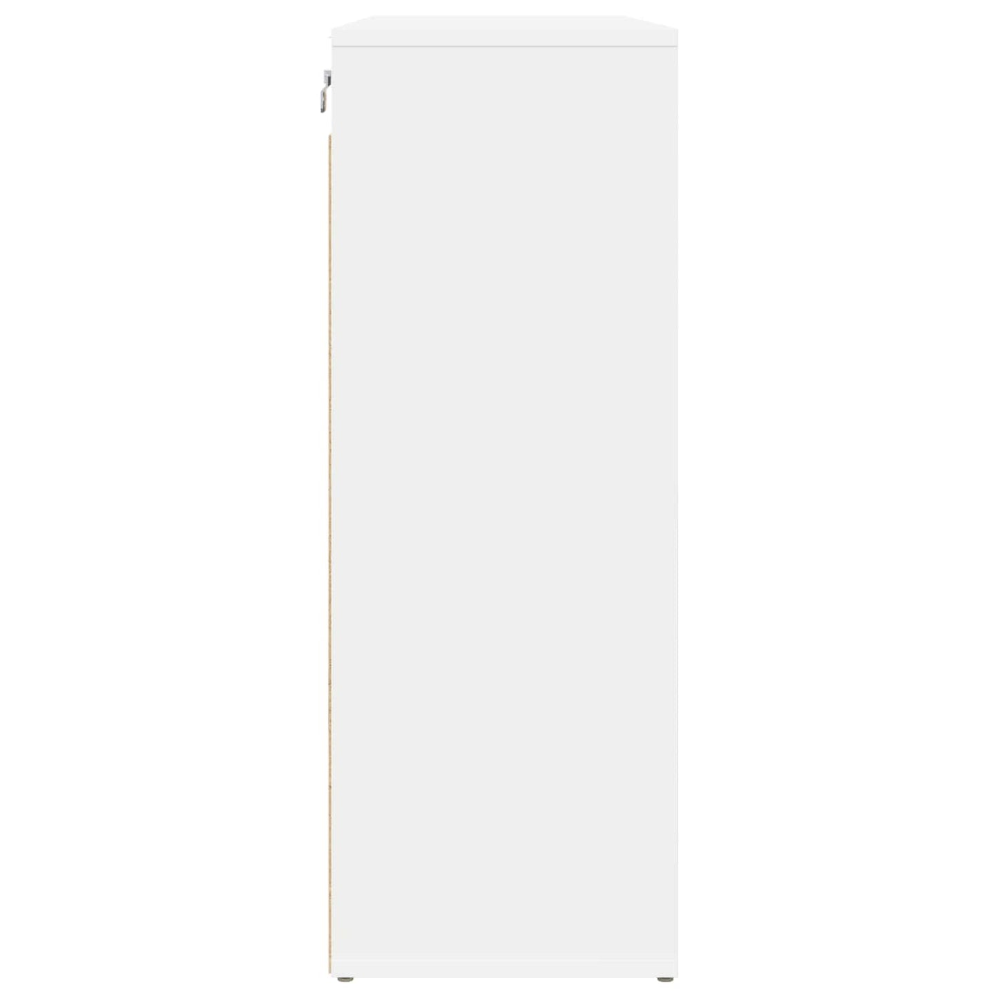 Schoenenkast met plank Wit 77,5 x 30 x 83,5 cm Bewerkt hout