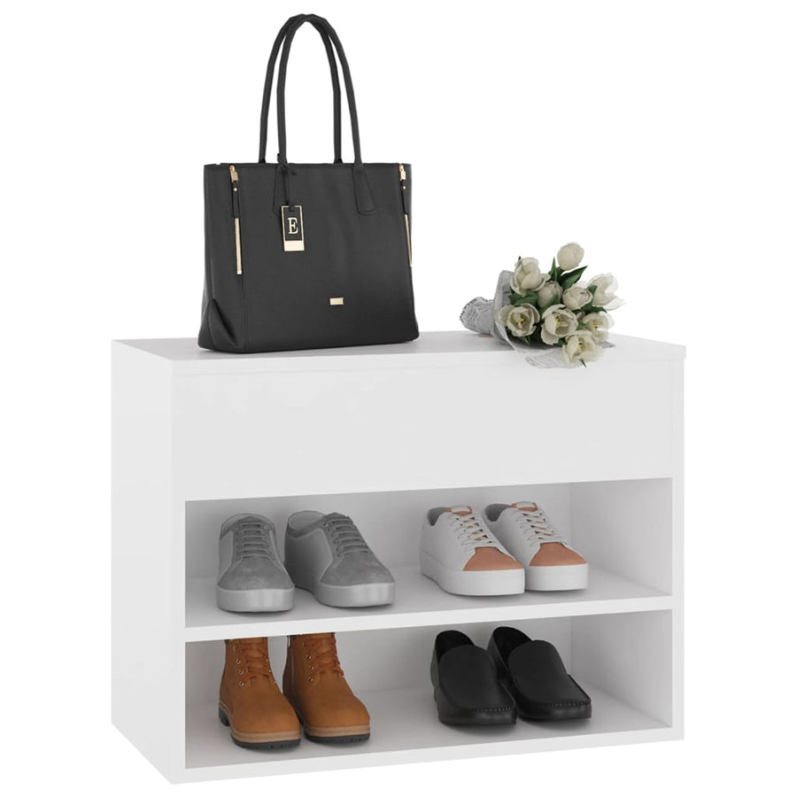 Schoenenbank 60X30X45 Cm Spaanplaat Wit