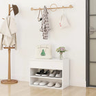 Shoe bench 60x30x45 cm engineered wood white