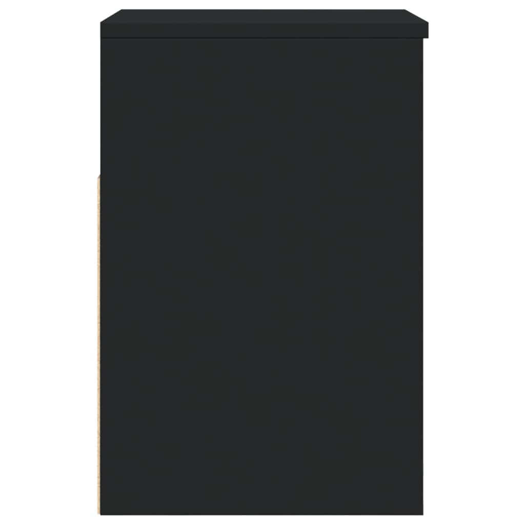 Schoenenbank 60x30x45 cm bewerkt hout zwart