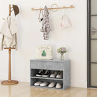 Schoenenbank 60x30x45 cm spaanplaat betongrijs