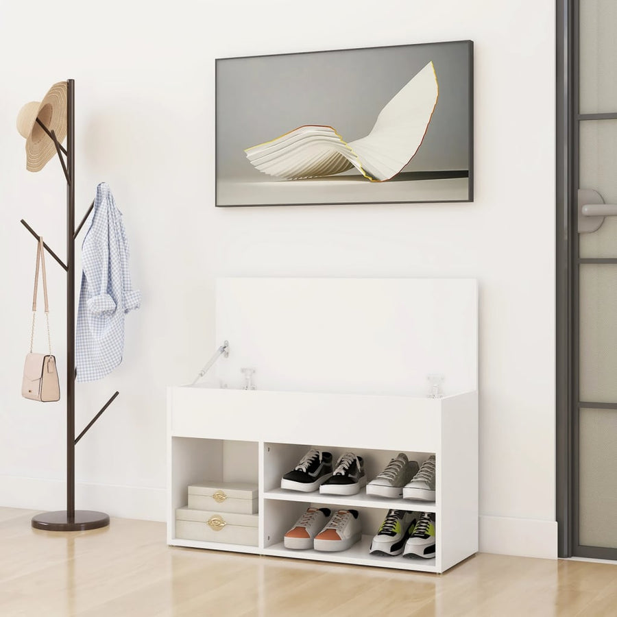 Schoenenbank 80X30X45 Cm Spaanplaat Wit