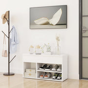 Schoenenbank 80x30x45 cm spaanplaat wit