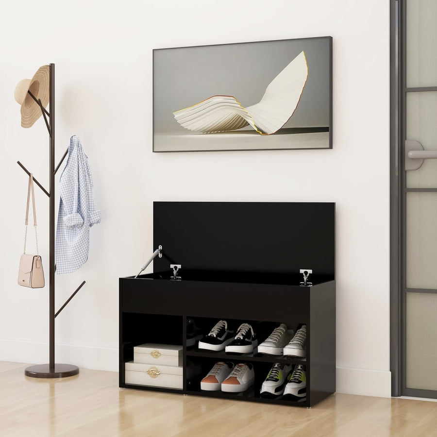 Schoenenbank 80X30X45 Cm Spaanplaat Zwart