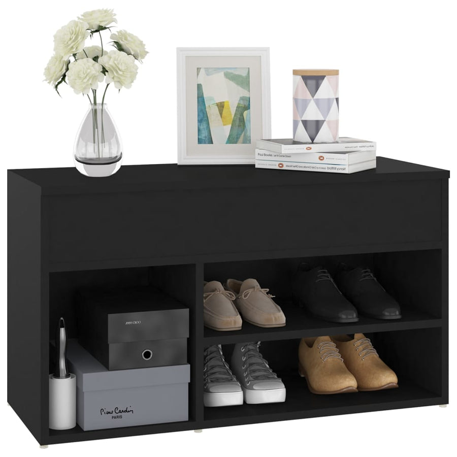 Schoenenbank 80X30X45 Cm Spaanplaat Zwart