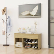 Schoenenbank 80x30x45 cm spaanplaat sonoma eiken