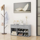 Schoenenbank 80x30x45 cm spaanplaat betongrijs