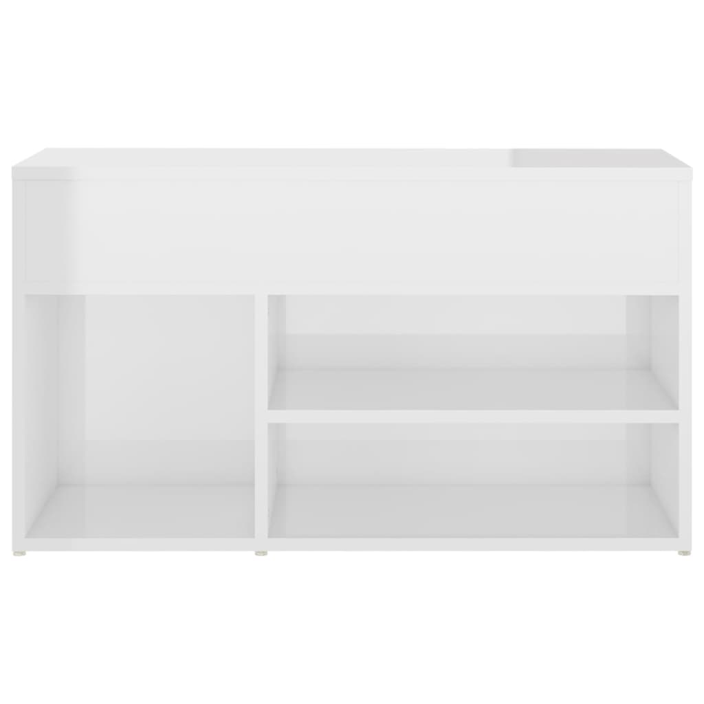 Schoenenbank 80X30X45 Cm Spaanplaat Hoogglans wit
