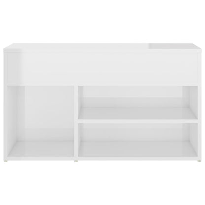 Schoenenbank 80X30X45 Cm Spaanplaat Hoogglans wit