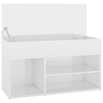 Schoenenbank 80X30X45 Cm Spaanplaat Hoogglans wit