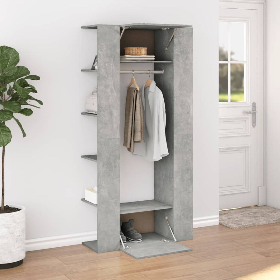 Halmeubel 97,5X37X99Cm Bewerkt Hout Betongrijs