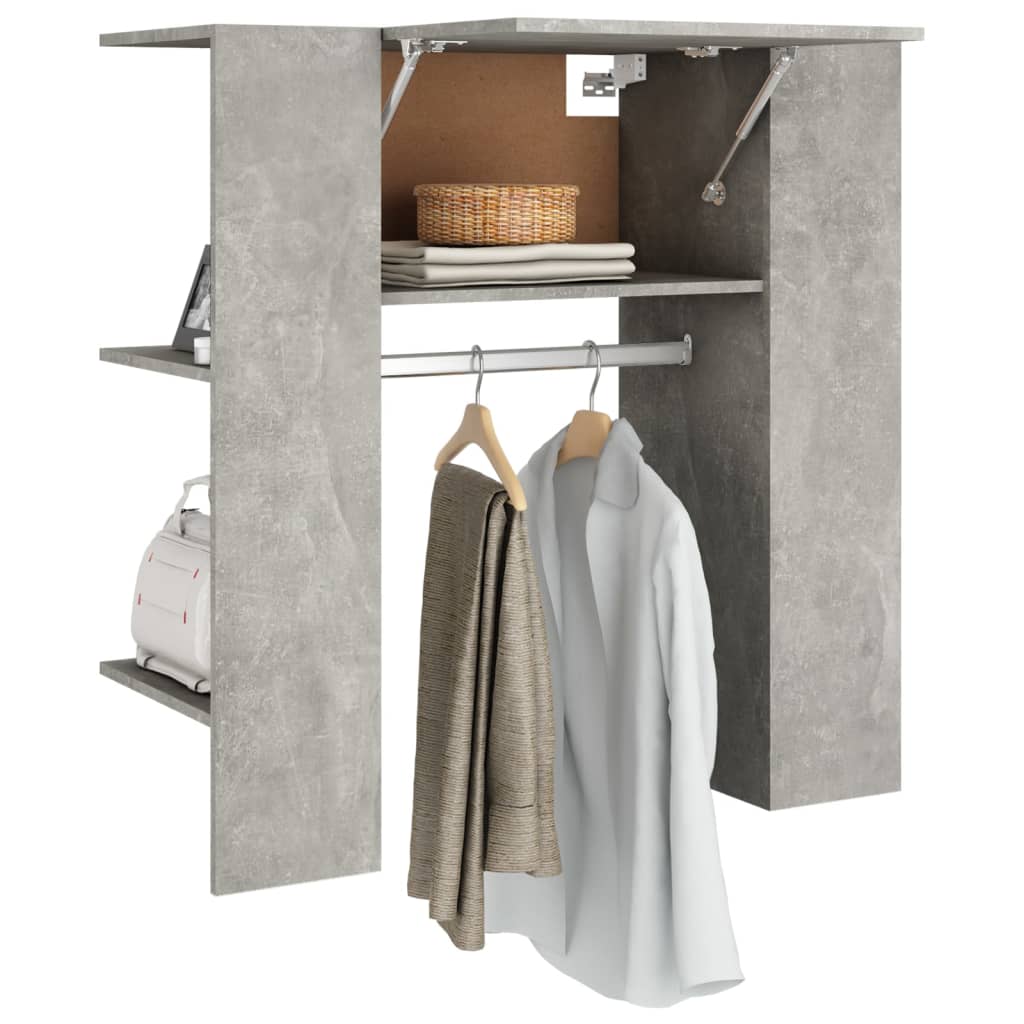 Halmeubel 97,5X37X99Cm Bewerkt Hout Betongrijs