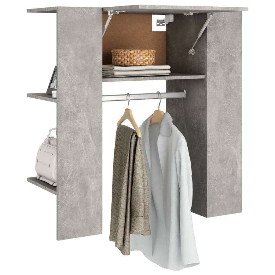 Halmeubel 97,5X37X99Cm Bewerkt Hout Betongrijs