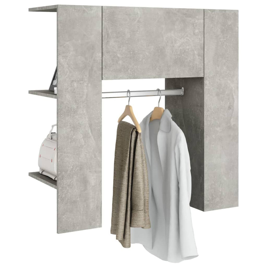 Halmeubel 97,5X37X99Cm Bewerkt Hout Betongrijs