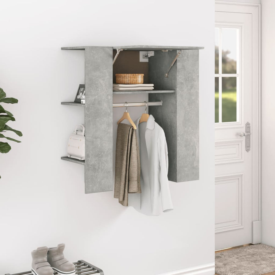 Halmeubel 97,5X37X99Cm Bewerkt Hout Betongrijs