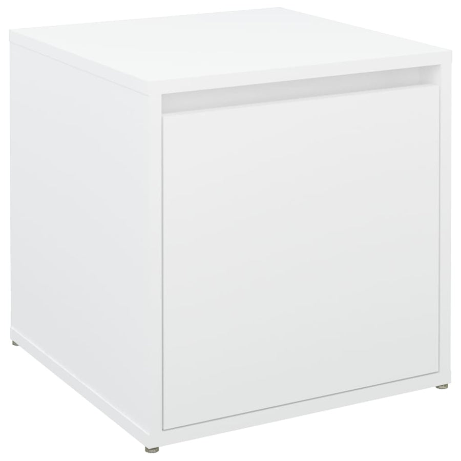 Opbergbox Met Lade 40,5X40X40 Cm Bewerkt Hout Wit