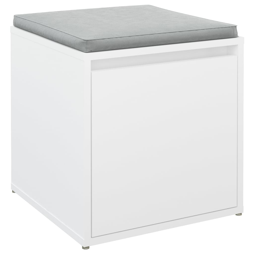 Opbergbox Met Lade 40,5X40X40 Cm Bewerkt Hout Wit