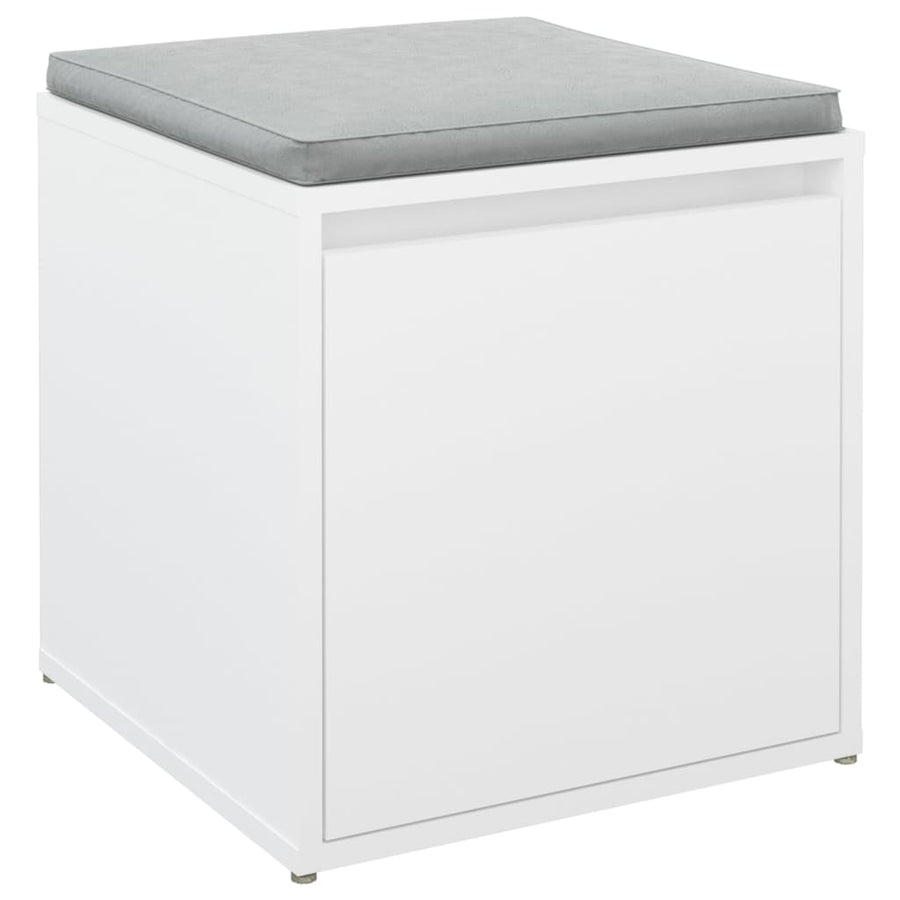Opbergbox Met Lade 40,5X40X40 Cm Bewerkt Hout Wit