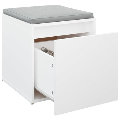 Opbergbox Met Lade 40,5X40X40 Cm Bewerkt Hout Wit