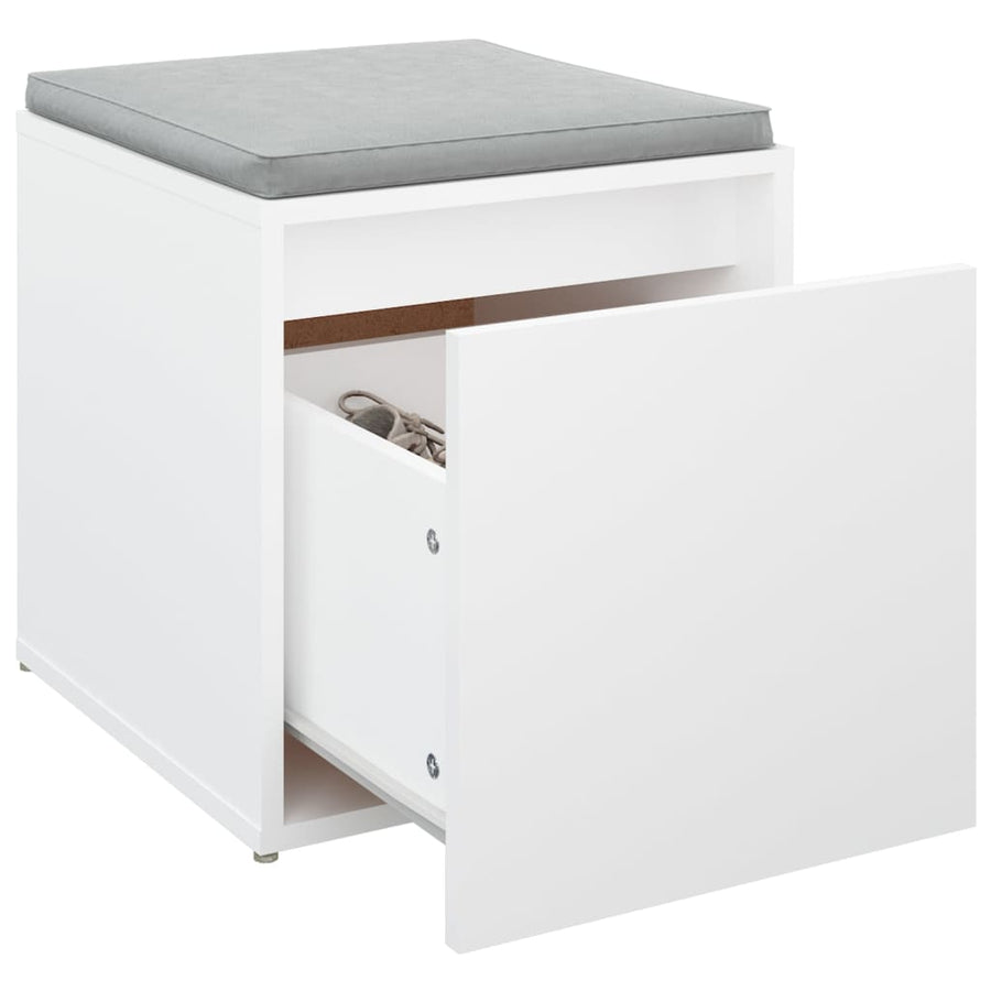 Opbergbox Met Lade 40,5X40X40 Cm Bewerkt Hout Wit