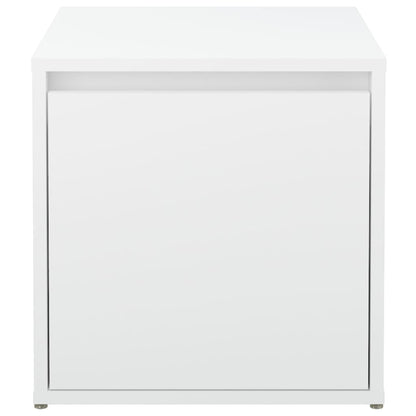 Opbergbox Met Lade 40,5X40X40 Cm Bewerkt Hout Wit