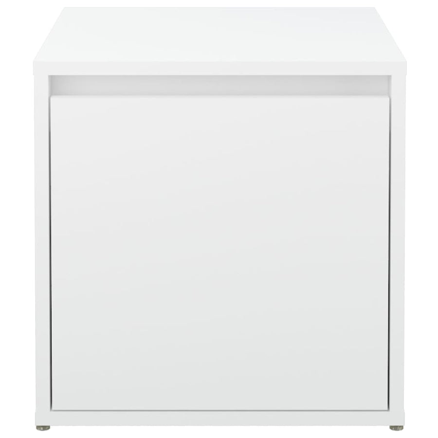 Opbergbox Met Lade 40,5X40X40 Cm Bewerkt Hout Wit
