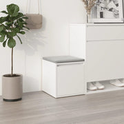 Storage box with drawer 40.5x40x40 cm treated wood white