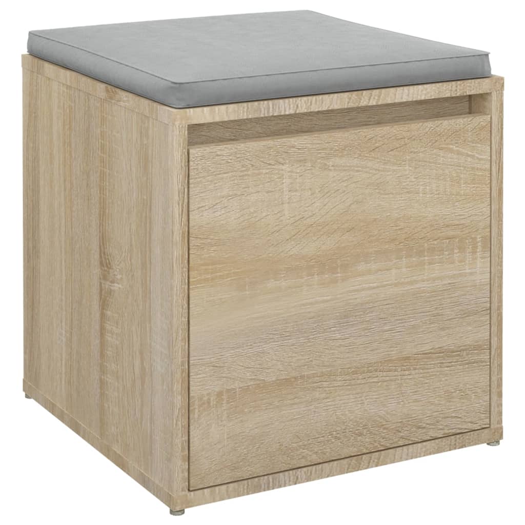 Opbergbox Met Lade 40,5X40X40 Cm Bewerkt Hout Kleur Sonoma eiken