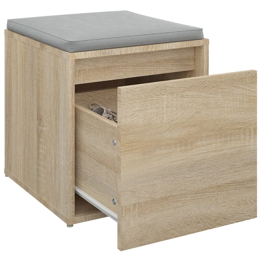 Opbergbox Met Lade 40,5X40X40 Cm Bewerkt Hout Kleur Sonoma eiken