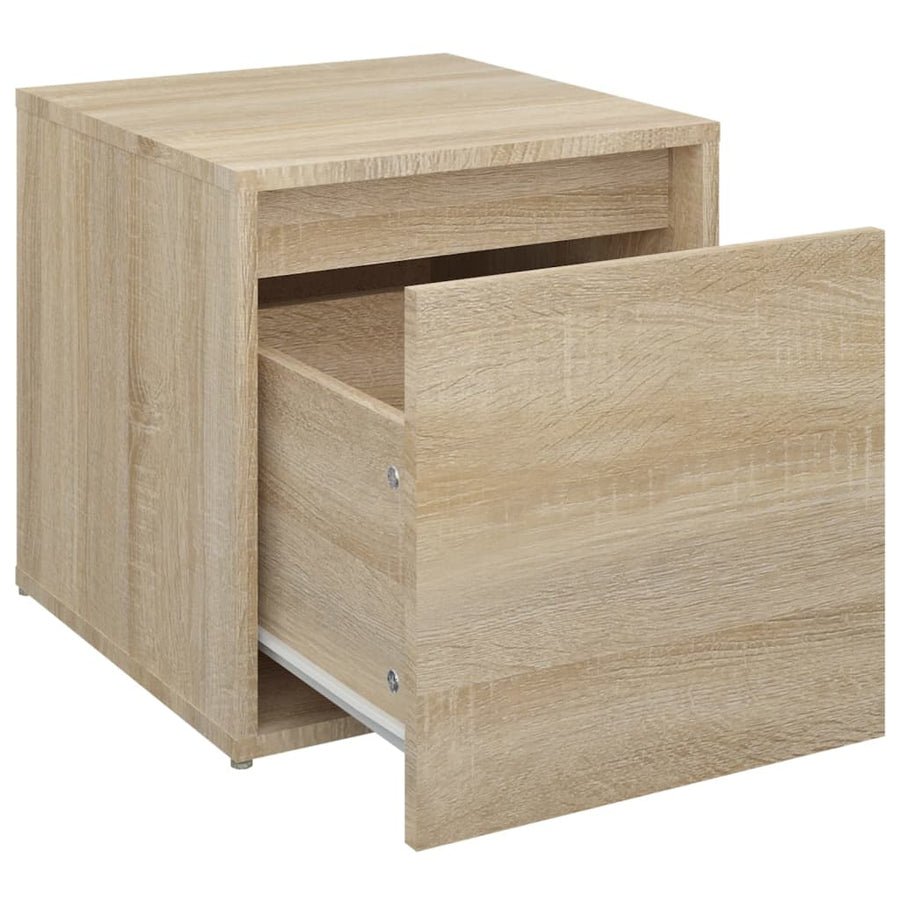 Opbergbox Met Lade 40,5X40X40 Cm Bewerkt Hout Kleur Sonoma eiken