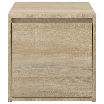Opbergbox Met Lade 40,5X40X40 Cm Bewerkt Hout Kleur Sonoma eiken