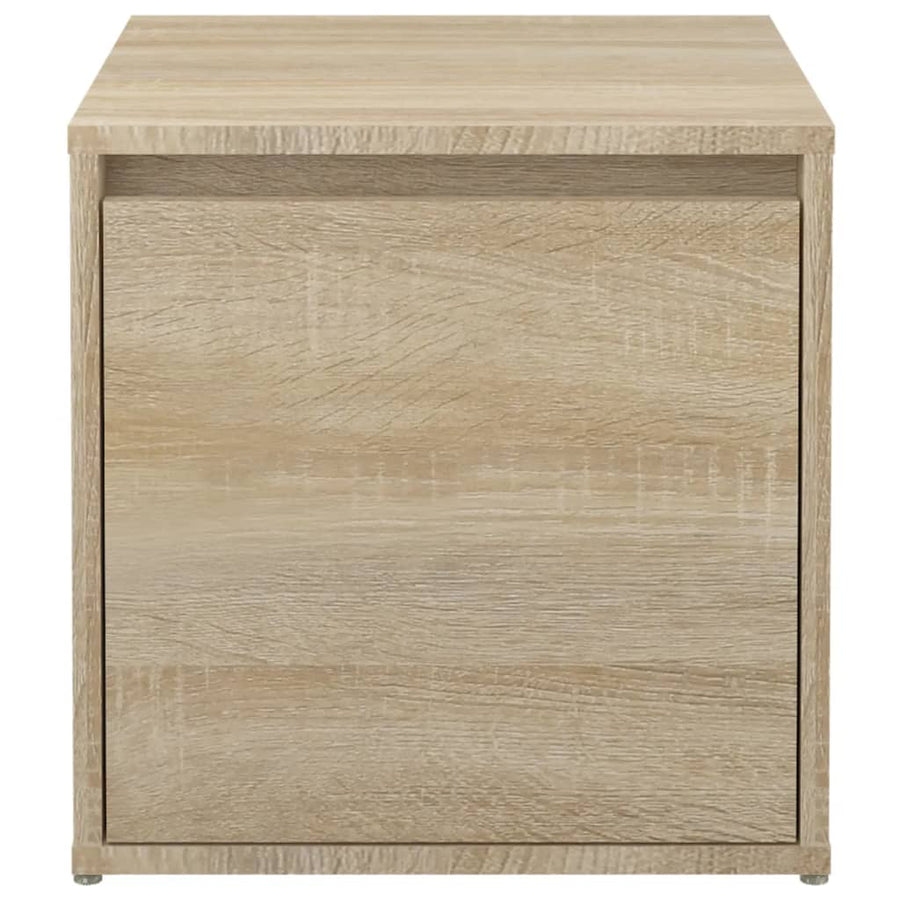 Opbergbox Met Lade 40,5X40X40 Cm Bewerkt Hout Kleur Sonoma eiken