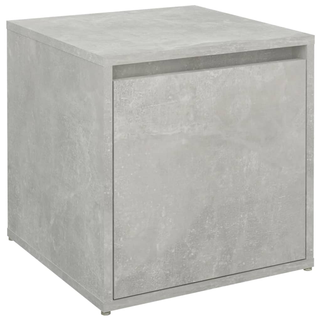 Opbergbox Met Lade 40,5X40X40 Cm Bewerkt Hout Betongrijs