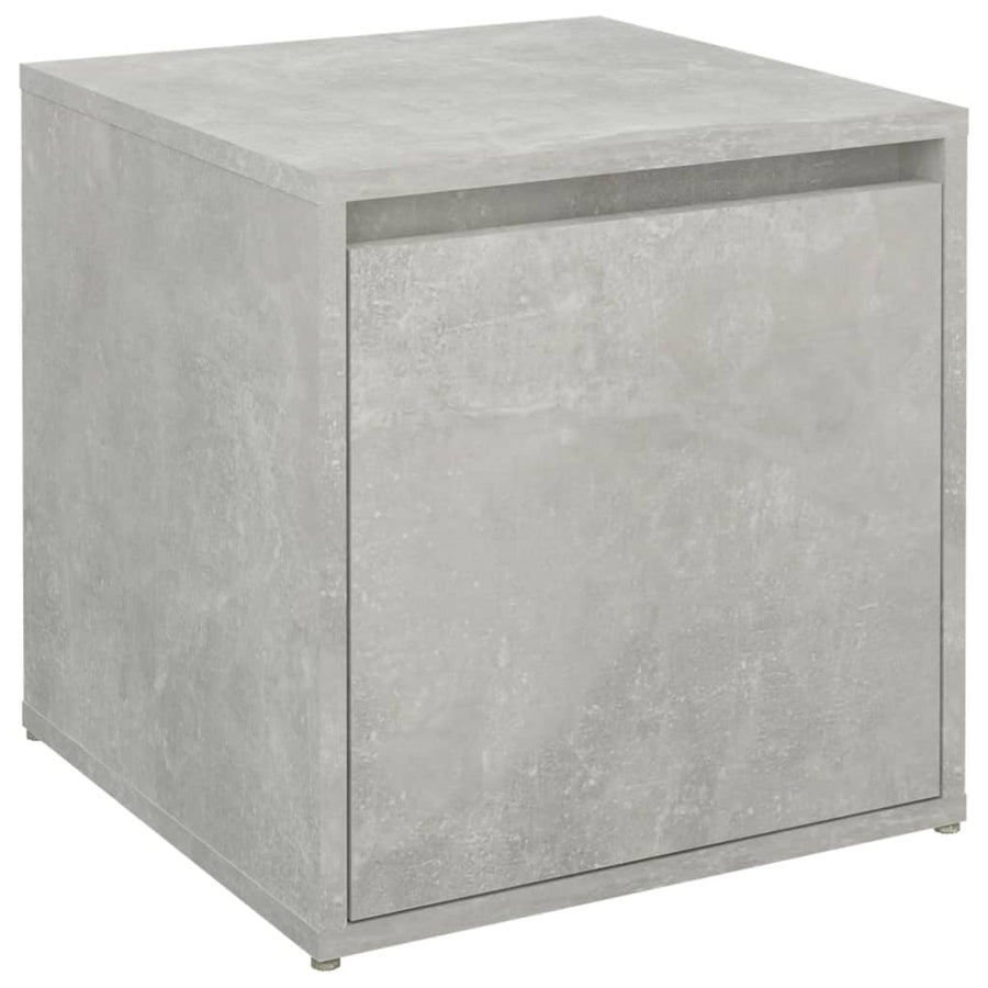 Opbergbox Met Lade 40,5X40X40 Cm Bewerkt Hout Betongrijs