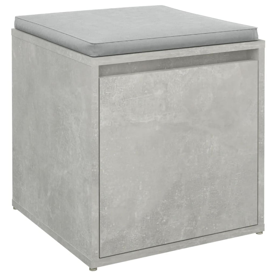 Opbergbox Met Lade 40,5X40X40 Cm Bewerkt Hout Betongrijs