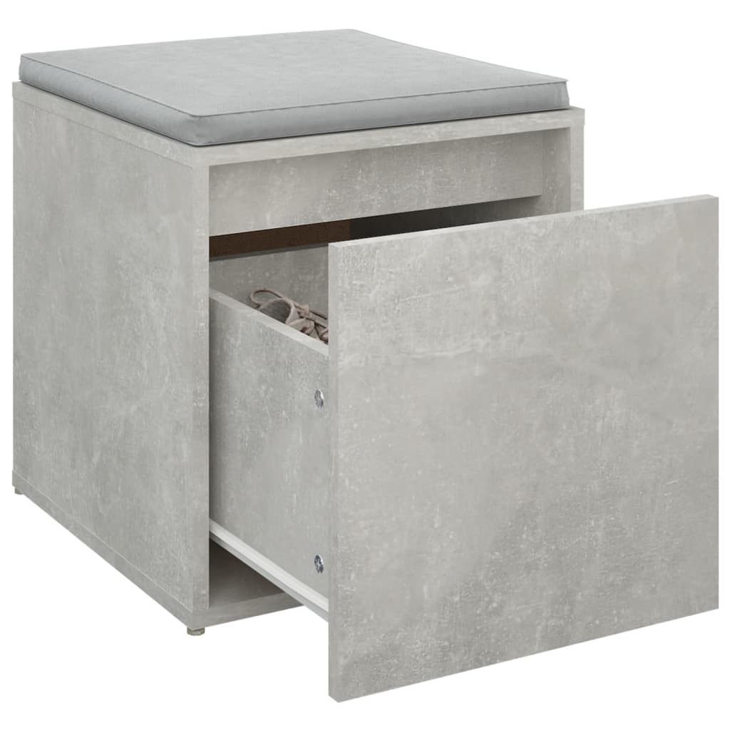 Opbergbox Met Lade 40,5X40X40 Cm Bewerkt Hout Betongrijs