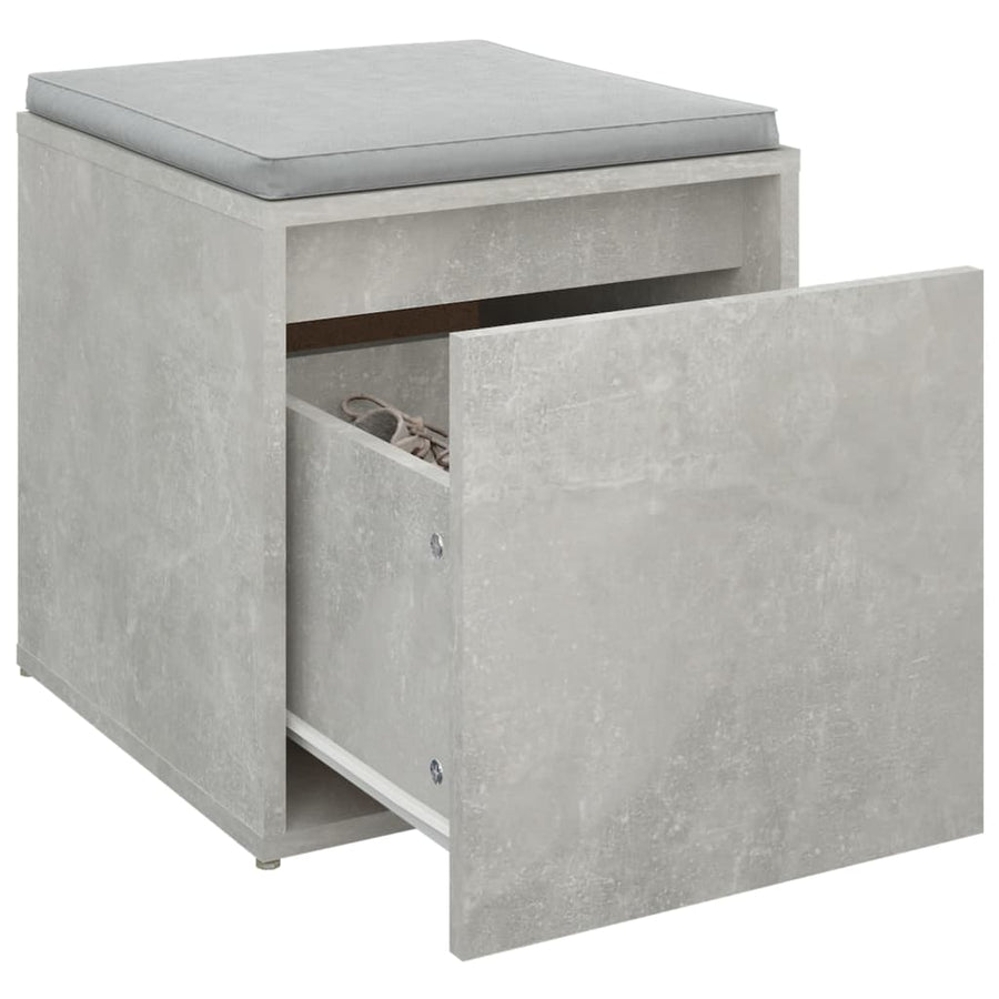 Opbergbox Met Lade 40,5X40X40 Cm Bewerkt Hout Betongrijs