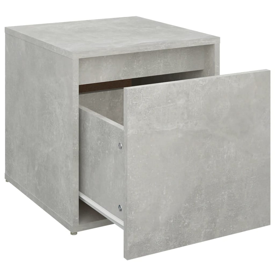 Opbergbox Met Lade 40,5X40X40 Cm Bewerkt Hout Betongrijs