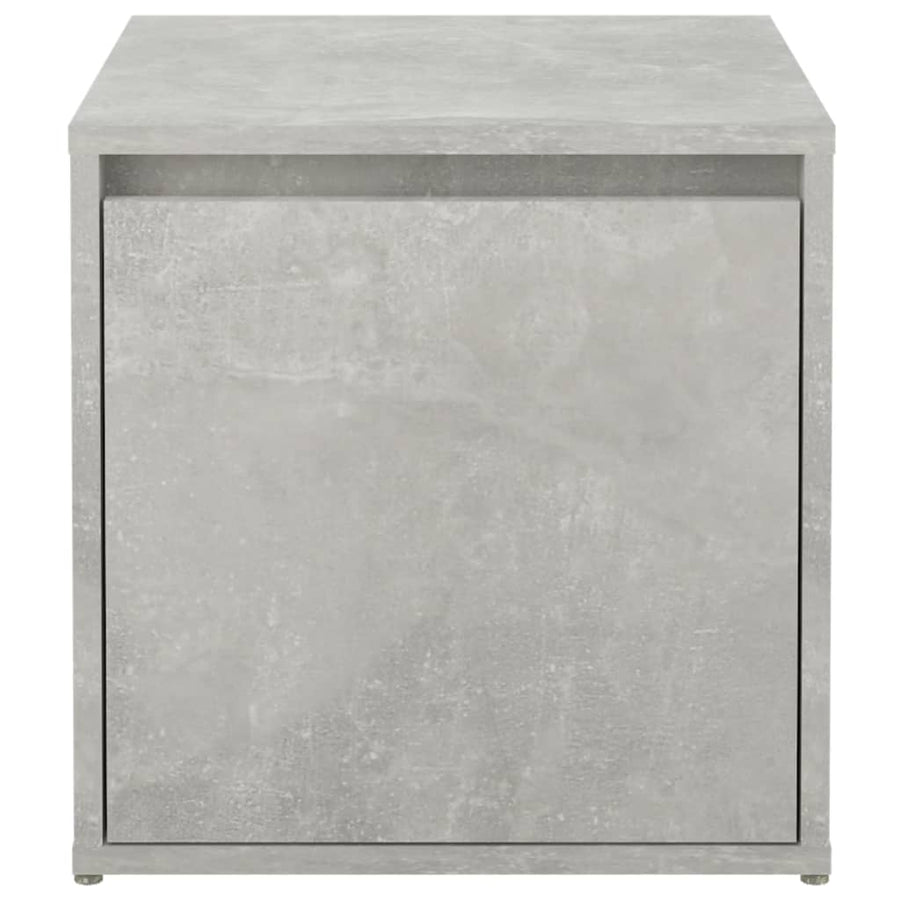 Opbergbox Met Lade 40,5X40X40 Cm Bewerkt Hout Betongrijs
